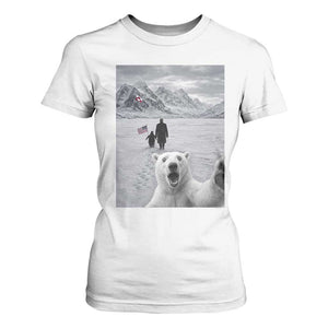 Nihilist Penguin Trump Hiking Mountains T Shirt For Women Funny Polar Bear Selfie But Why TS14 White Print Your Wear