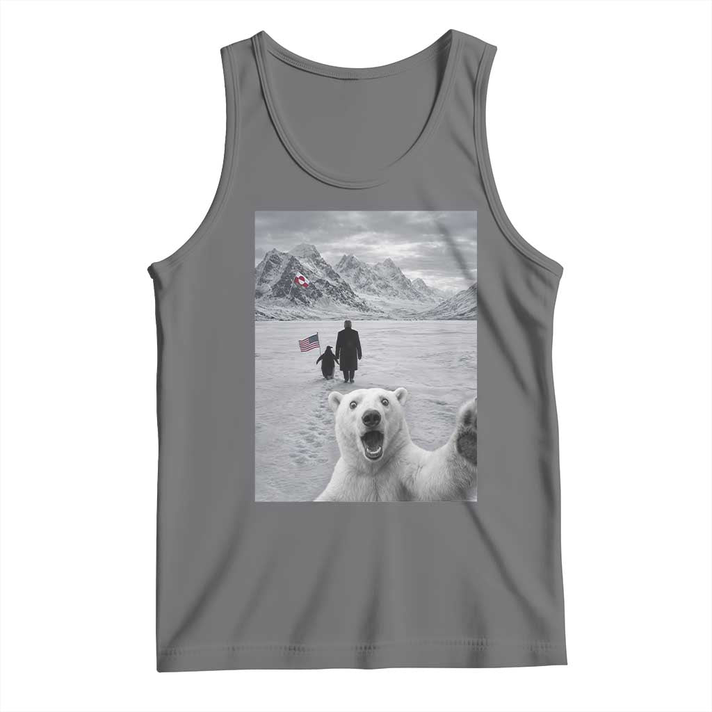 Nihilist Penguin Trump Hiking Mountains Tank Top Funny Polar Bear Selfie But Why TS14 Black Heather Print Your Wear