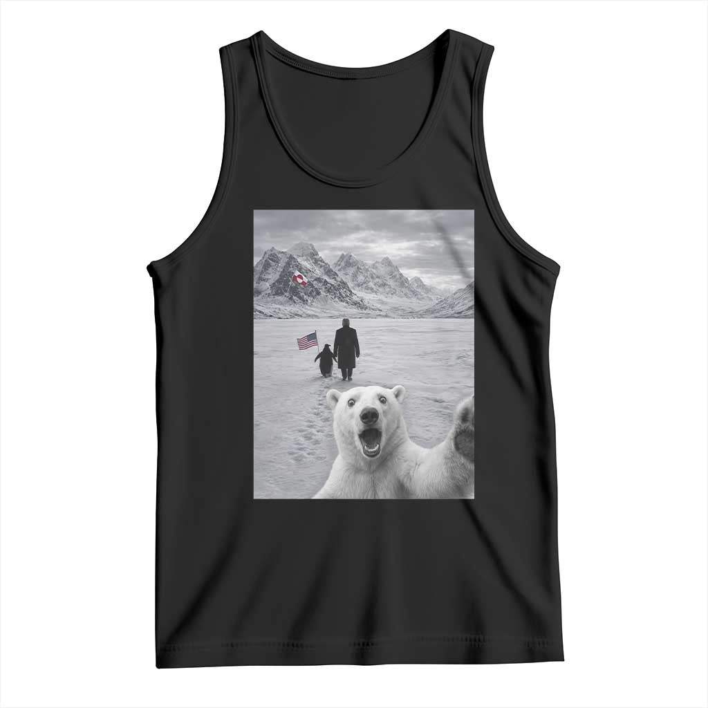 Nihilist Penguin Trump Hiking Mountains Tank Top Funny Polar Bear Selfie But Why TS14 Black Print Your Wear