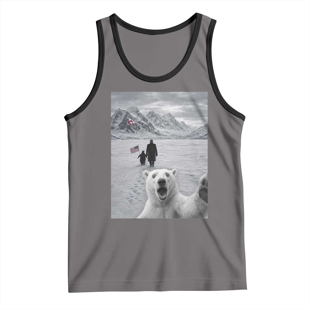Nihilist Penguin Trump Hiking Mountains Tank Top Funny Polar Bear Selfie But Why TS14 Deep Heather Black Print Your Wear