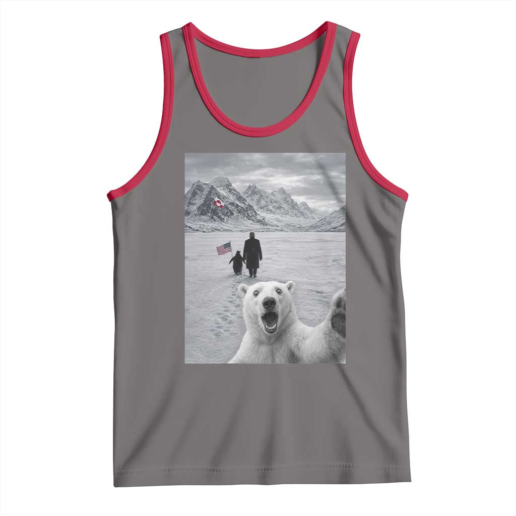 Nihilist Penguin Trump Hiking Mountains Tank Top Funny Polar Bear Selfie But Why TS14 Deep Heather Red Print Your Wear