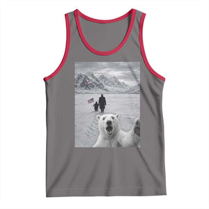 Nihilist Penguin Trump Hiking Mountains Tank Top Funny Polar Bear Selfie But Why TS14 Deep Heather Red Print Your Wear