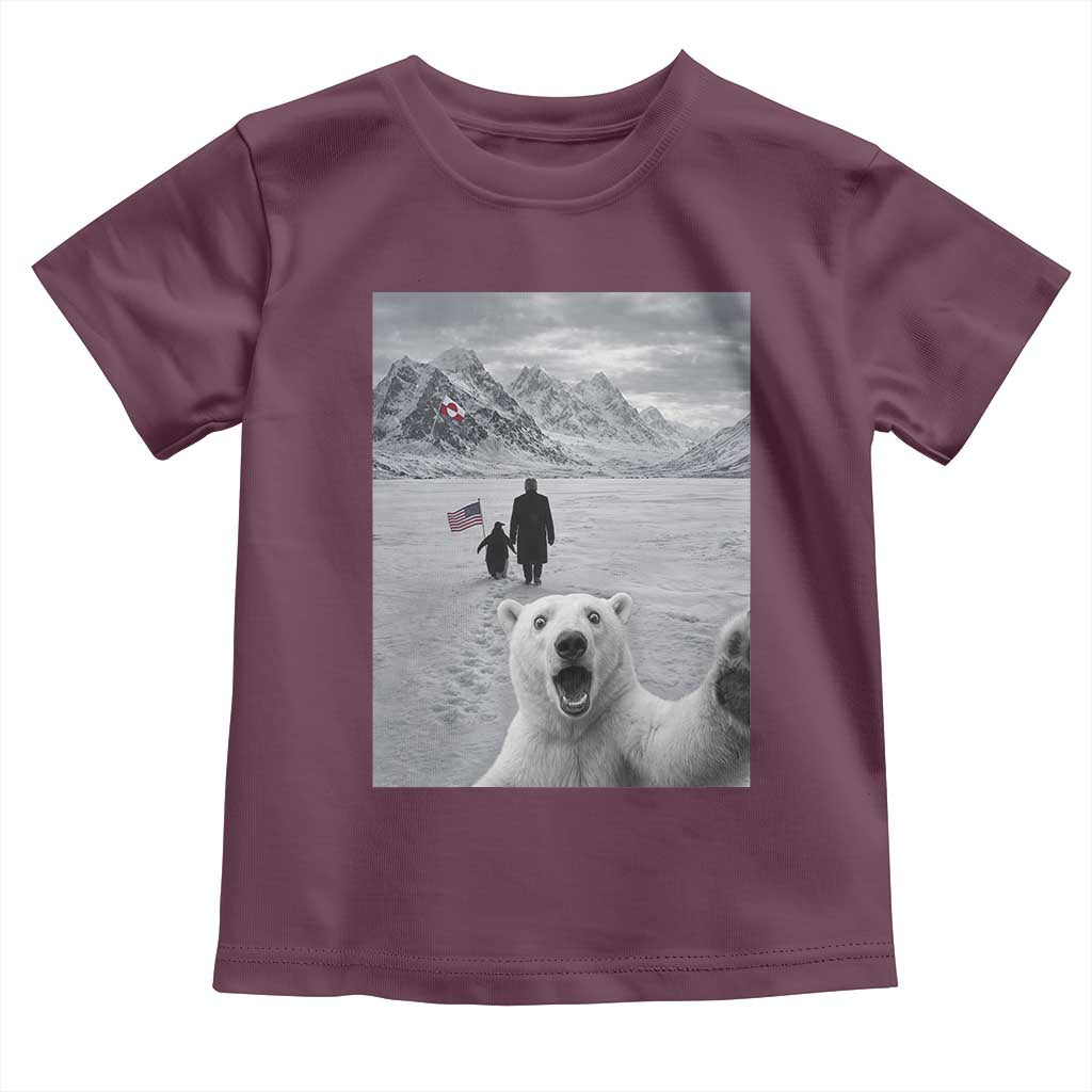 Nihilist Penguin Trump Hiking Mountains Toddler T Shirt Funny Polar Bear Selfie But Why TS14 Maroon Print Your Wear