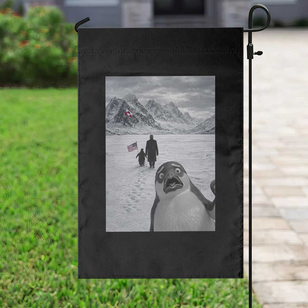 Nihilist Penguin Trump Hiking Mountains Garden Flag Funny Penguin Selfie But Why TS14 Print Your Wear