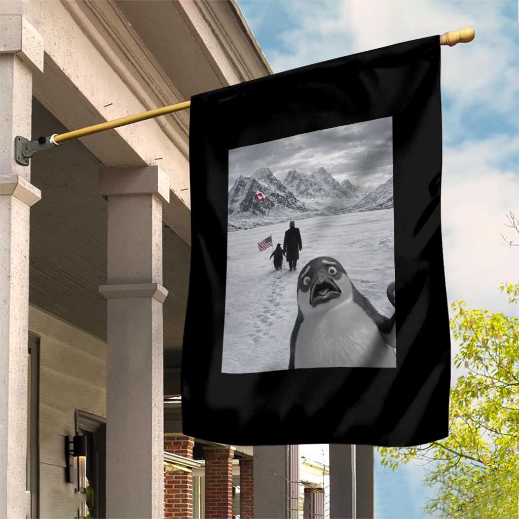 Nihilist Penguin Trump Hiking Mountains Garden Flag Funny Penguin Selfie But Why TS14 Print Your Wear