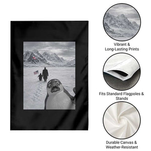 Nihilist Penguin Trump Hiking Mountains Garden Flag Funny Penguin Selfie But Why TS14 Print Your Wear