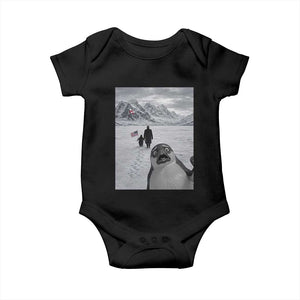 Nihilist Penguin Trump Hiking Mountains Baby Onesie Funny Penguin Selfie But Why TS14 Black Print Your Wear