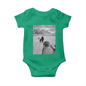Nihilist Penguin Trump Hiking Mountains Baby Onesie Funny Penguin Selfie But Why TS14 Irish Green Print Your Wear