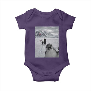 Nihilist Penguin Trump Hiking Mountains Baby Onesie Funny Penguin Selfie But Why TS14 Purple Print Your Wear