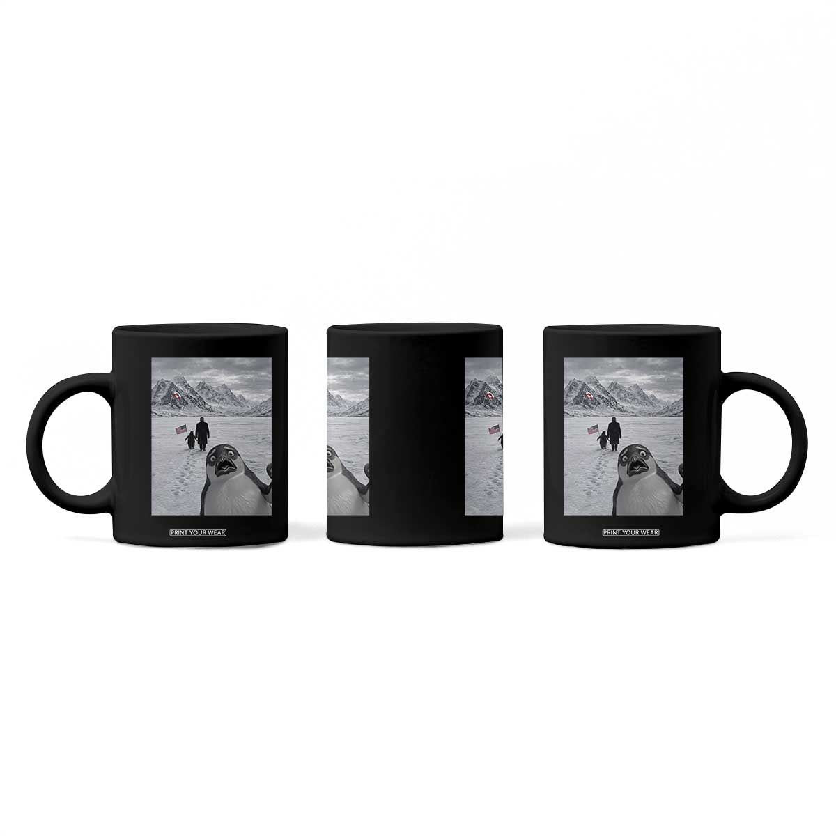 Nihilist Penguin Trump Hiking Mountains Coffee Mug Funny Penguin Selfie But Why TS14 Print Your Wear