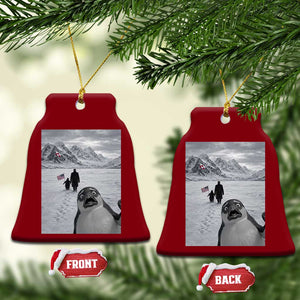 Nihilist Penguin Trump Hiking Mountains Ceramic Ornament Funny Penguin Selfie But Why TS14 Print Your Wear