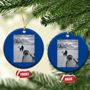 Nihilist Penguin Trump Hiking Mountains Ceramic Ornament Funny Penguin Selfie But Why TS14 1pc Blue Print Your Wear
