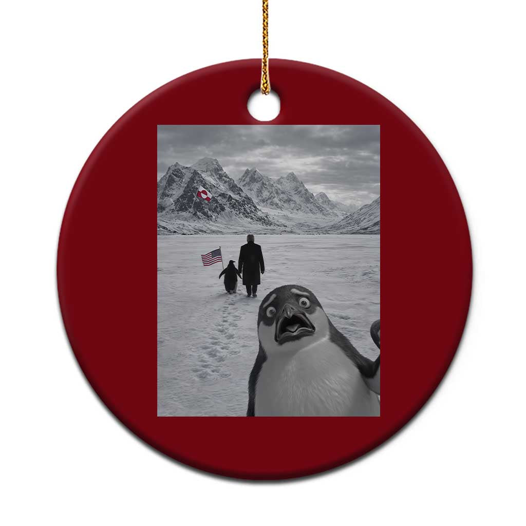 Nihilist Penguin Trump Hiking Mountains Ceramic Ornament Funny Penguin Selfie But Why TS14 1pc Red Print Your Wear