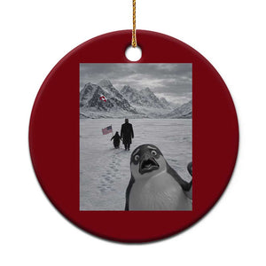 Nihilist Penguin Trump Hiking Mountains Ceramic Ornament Funny Penguin Selfie But Why TS14 1pc Red Print Your Wear