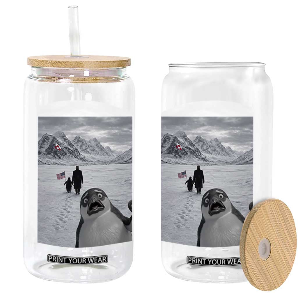 Nihilist Penguin Trump Hiking Mountains Glass Can Funny Penguin Selfie But Why TS14 Print Your Wear