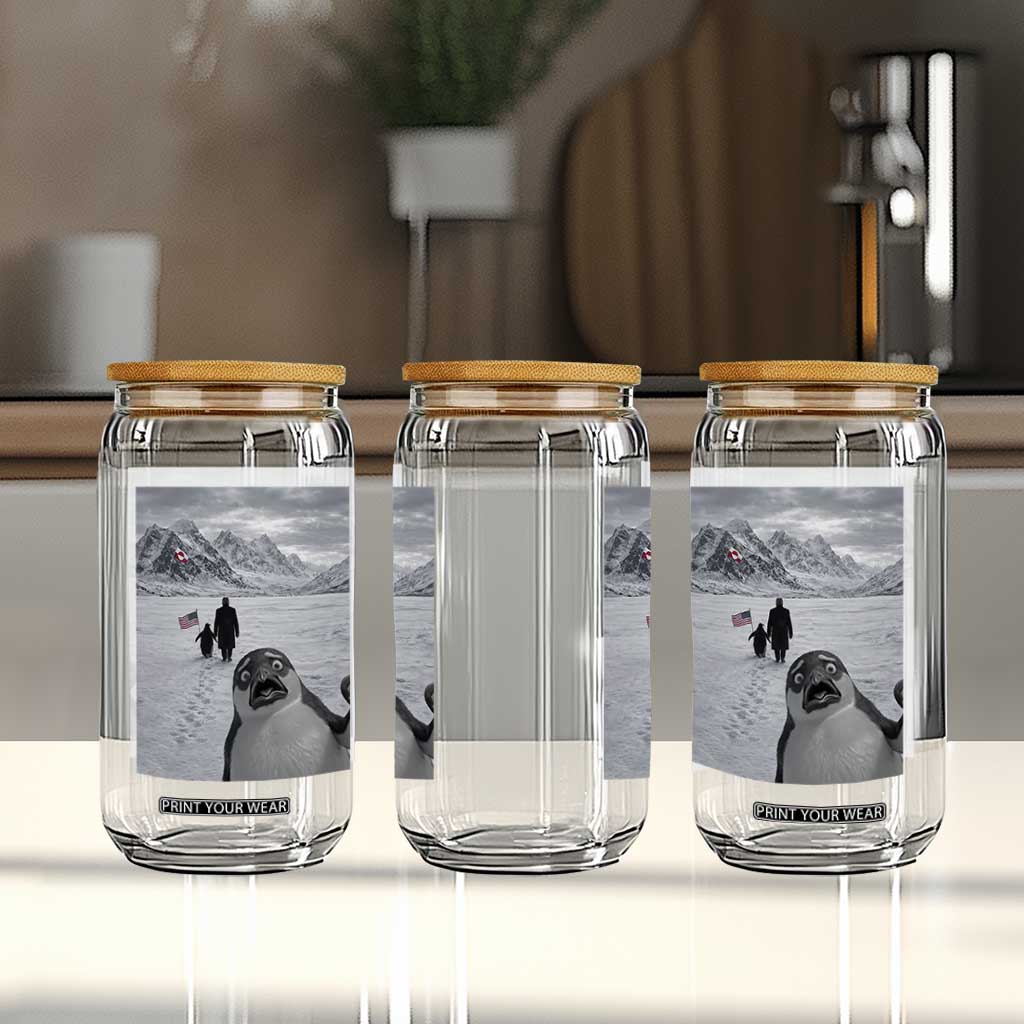 Nihilist Penguin Trump Hiking Mountains Glass Can Funny Penguin Selfie But Why TS14 Print Your Wear