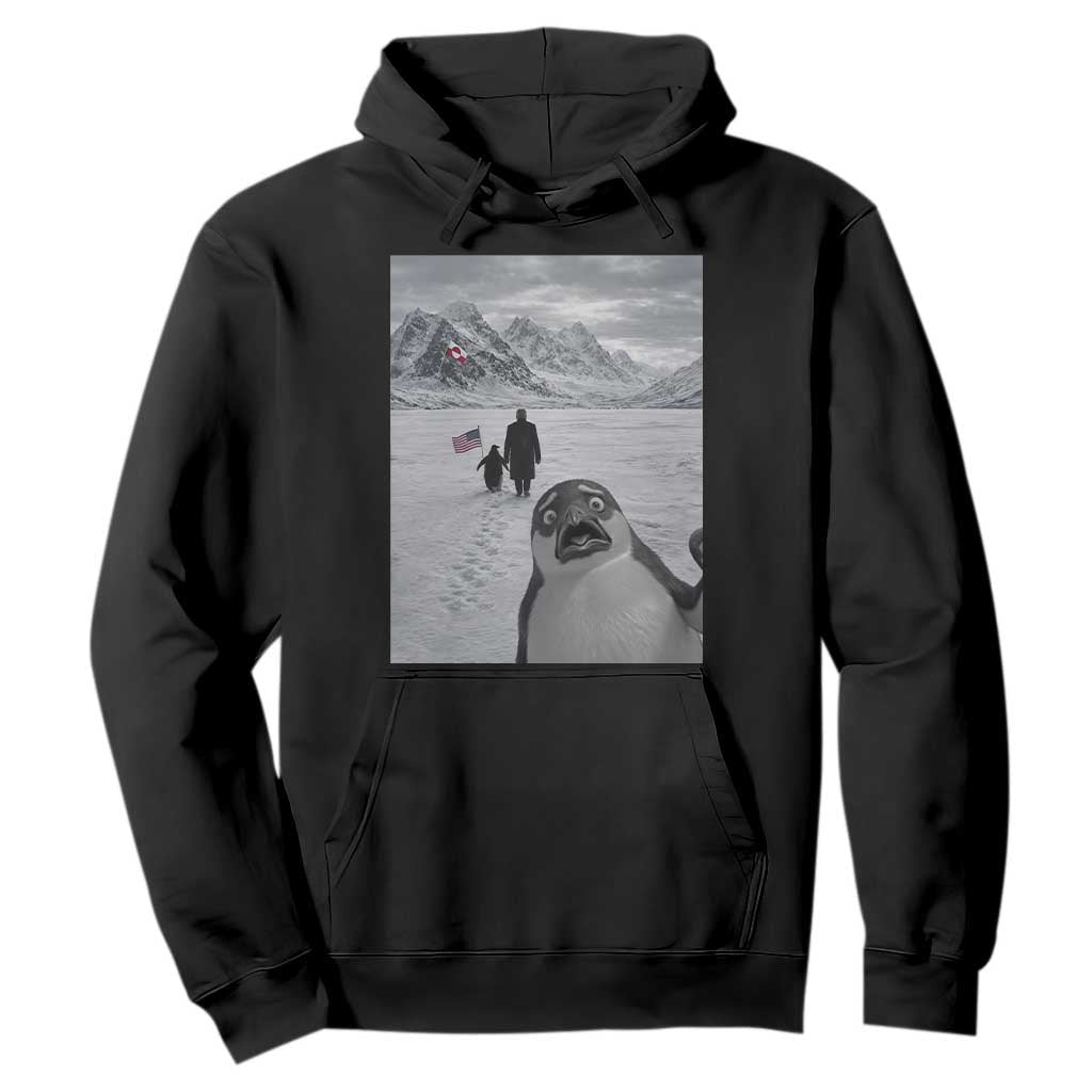 Nihilist Penguin Trump Hiking Mountains Hoodie Funny Penguin Selfie But Why TS14 Black Print Your Wear
