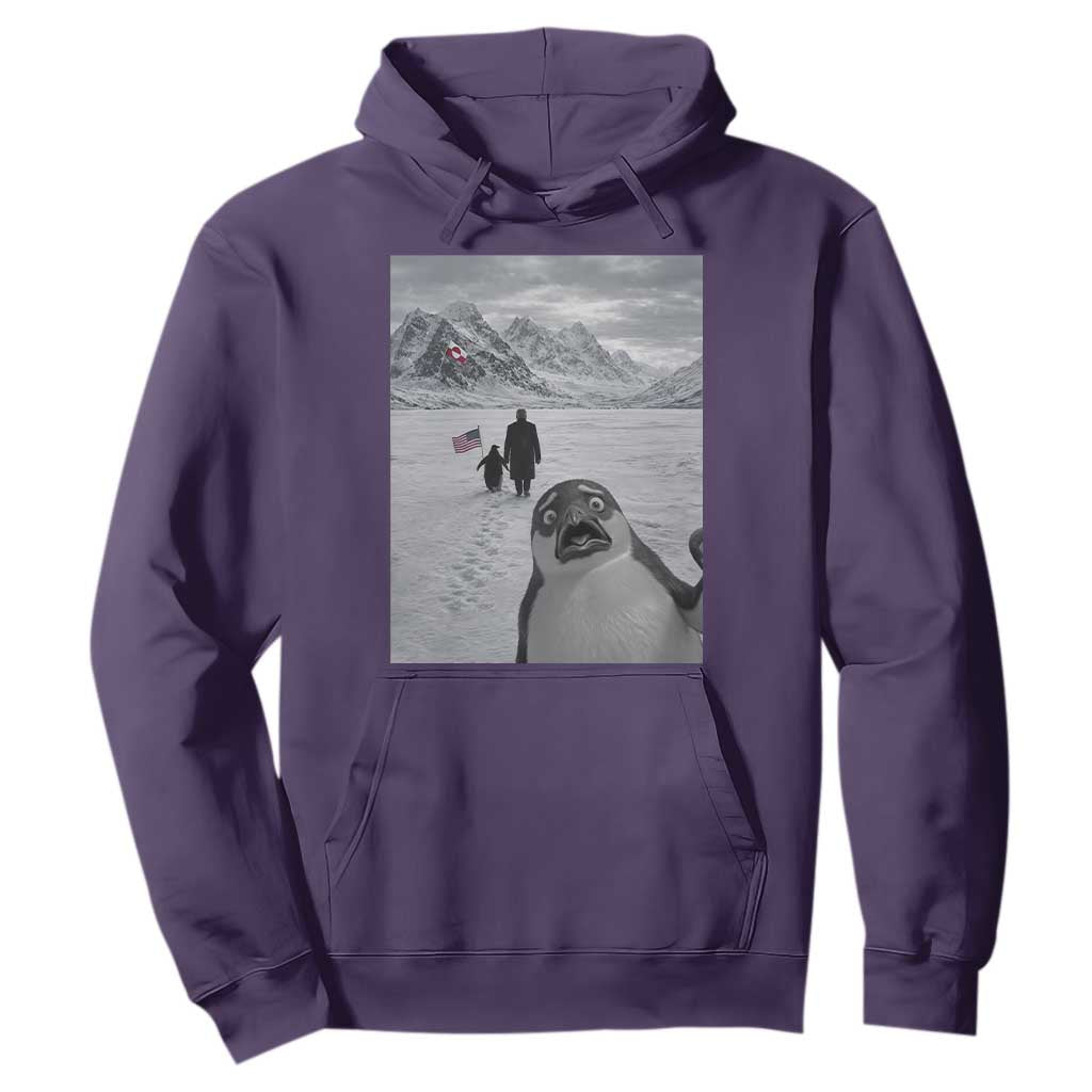 Nihilist Penguin Trump Hiking Mountains Hoodie Funny Penguin Selfie But Why TS14 Purple Print Your Wear