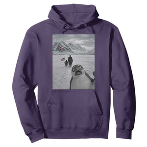 Nihilist Penguin Trump Hiking Mountains Hoodie Funny Penguin Selfie But Why TS14 Purple Print Your Wear