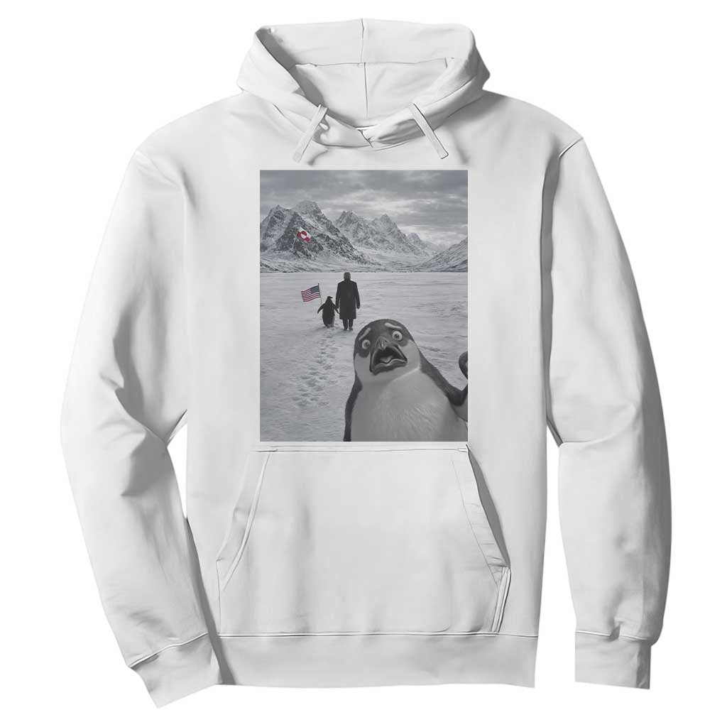 Nihilist Penguin Trump Hiking Mountains Hoodie Funny Penguin Selfie But Why TS14 White Print Your Wear