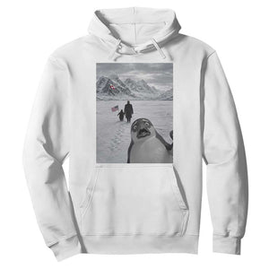 Nihilist Penguin Trump Hiking Mountains Hoodie Funny Penguin Selfie But Why TS14 White Print Your Wear
