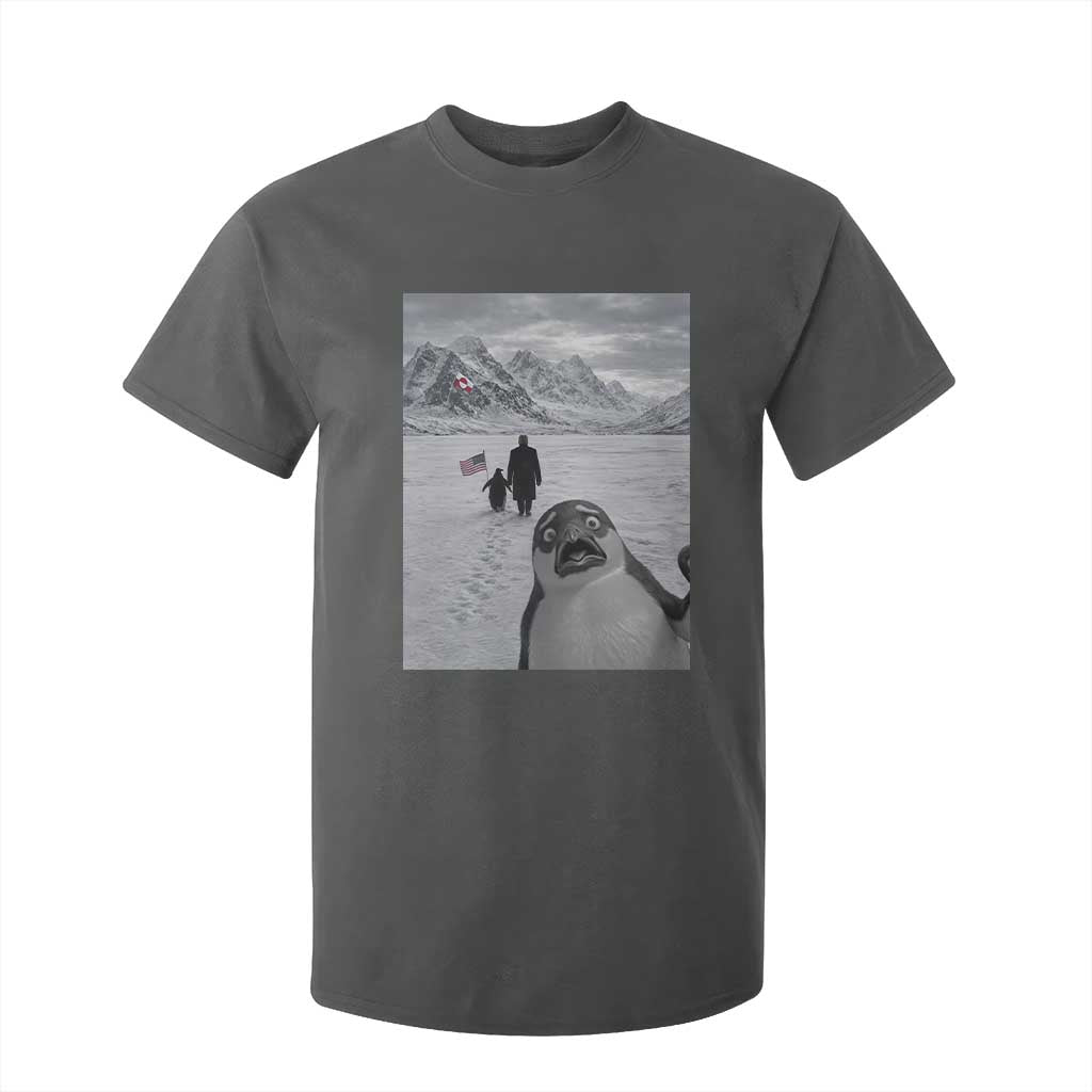 Nihilist Penguin Trump Hiking Mountains T Shirt For Kid Funny Penguin Selfie But Why TS14 Dark Heather Print Your Wear