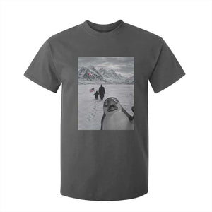 Nihilist Penguin Trump Hiking Mountains T Shirt For Kid Funny Penguin Selfie But Why TS14 Dark Heather Print Your Wear