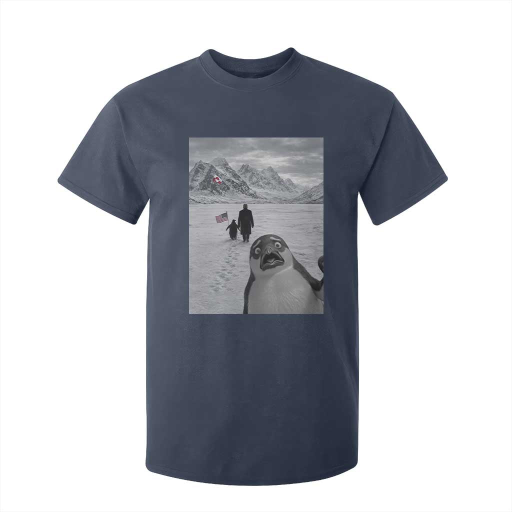 Nihilist Penguin Trump Hiking Mountains T Shirt For Kid Funny Penguin Selfie But Why TS14 Navy Print Your Wear