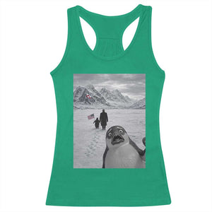 Nihilist Penguin Trump Hiking Mountains Racerback Tank Top Funny Penguin Selfie But Why TS14 Irish Green Print Your Wear