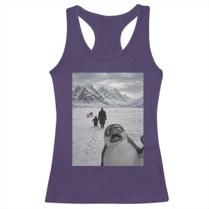 Nihilist Penguin Trump Hiking Mountains Racerback Tank Top Funny Penguin Selfie But Why TS14 Purple Print Your Wear