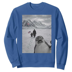 Nihilist Penguin Trump Hiking Mountains Sweatshirt Funny Penguin Selfie But Why TS14 Royal Blue Print Your Wear