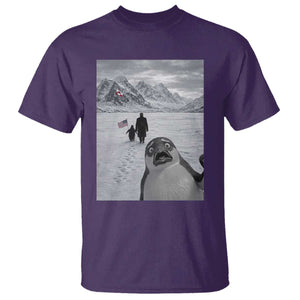 Nihilist Penguin Trump Hiking Mountains T Shirt Funny Penguin Selfie But Why TS14 Purple Print Your Wear