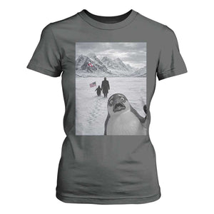 Nihilist Penguin Trump Hiking Mountains T Shirt For Women Funny Penguin Selfie But Why TS14 Dark Heather Print Your Wear