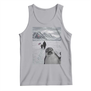 Nihilist Penguin Trump Hiking Mountains Tank Top Funny Penguin Selfie But Why TS14 Athletic Heather Print Your Wear