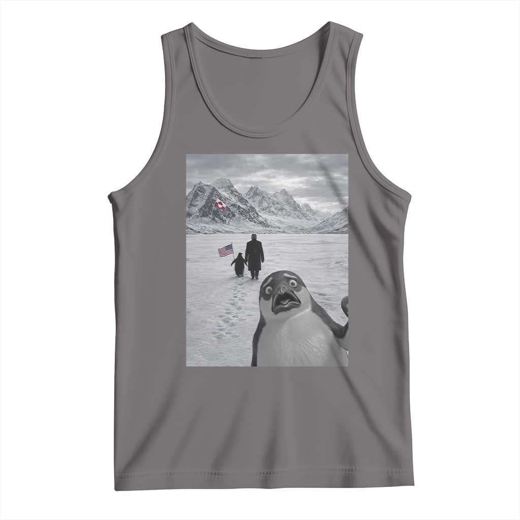 Nihilist Penguin Trump Hiking Mountains Tank Top Funny Penguin Selfie But Why TS14 Deep Heather Print Your Wear