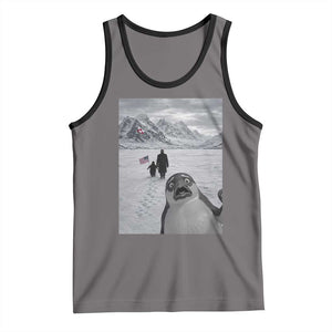 Nihilist Penguin Trump Hiking Mountains Tank Top Funny Penguin Selfie But Why TS14 Deep Heather Black Print Your Wear