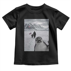 Nihilist Penguin Trump Hiking Mountains Toddler T Shirt Funny Penguin Selfie But Why TS14 Black Print Your Wear