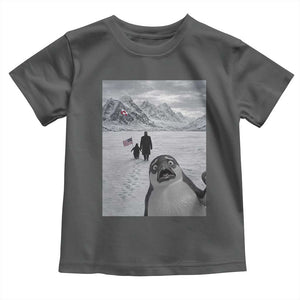 Nihilist Penguin Trump Hiking Mountains Toddler T Shirt Funny Penguin Selfie But Why TS14 Dark Heather Print Your Wear
