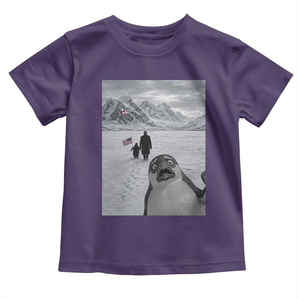 Nihilist Penguin Trump Hiking Mountains Toddler T Shirt Funny Penguin Selfie But Why TS14 Purple Print Your Wear
