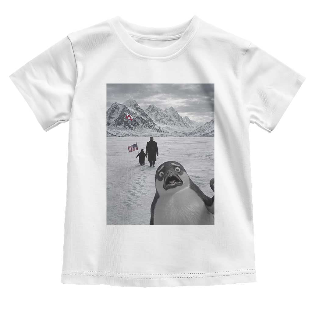 Nihilist Penguin Trump Hiking Mountains Toddler T Shirt Funny Penguin Selfie But Why TS14 White Print Your Wear