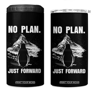 Nihilist Penguin Hiking Meme 4 in 1 Can Cooler Tumbler No Plan Just Forward TS14 One Size: 16 oz Black Print Your Wear