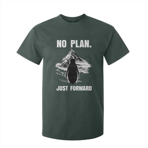 Nihilist Penguin Hiking Meme T Shirt For Kid No Plan Just Forward TS14 Dark Forest Green Print Your Wear