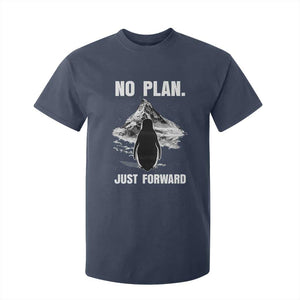 Nihilist Penguin Hiking Meme T Shirt For Kid No Plan Just Forward TS14 Navy Print Your Wear