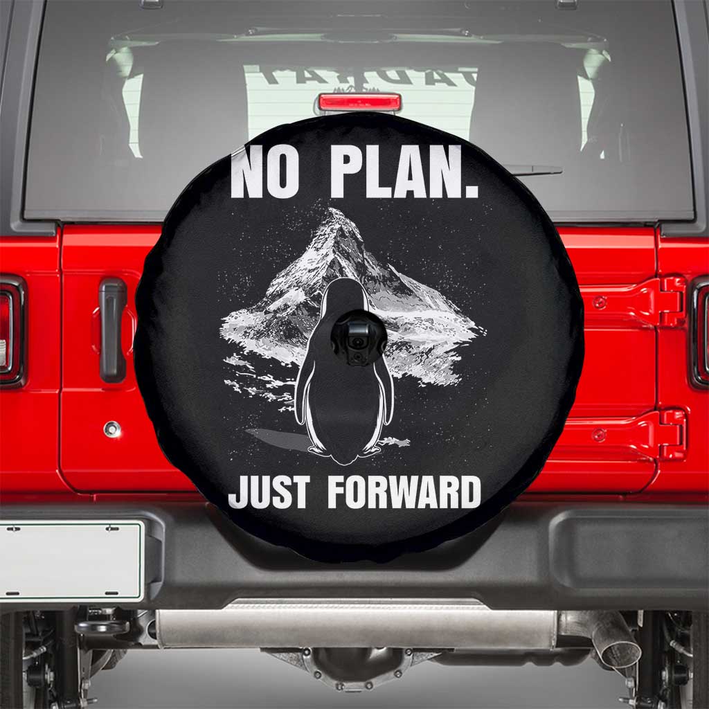 Nihilist Penguin Hiking Meme Spare Tire Cover No Plan Just Forward TS14 Black Print Your Wear