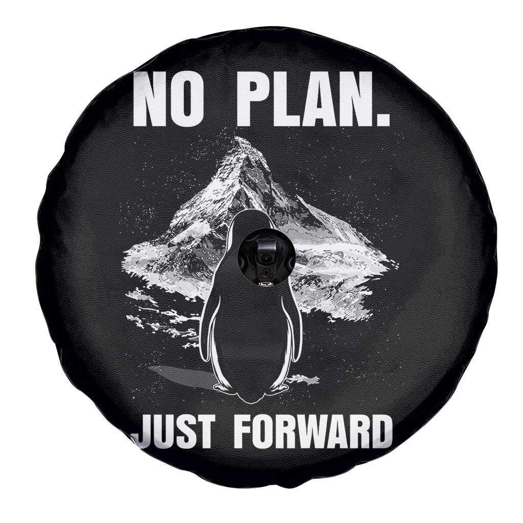 Nihilist Penguin Hiking Meme Spare Tire Cover No Plan Just Forward TS14 Print Your Wear