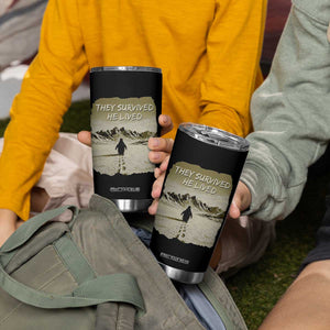 Nihilist Penguin Hiking Meme Tumbler Cup They Survived He Lived TS14 Print Your Wear