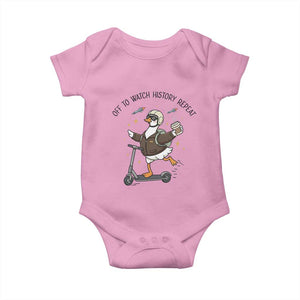 Funny Goose Support Freedom Meme Baby Onesie Off To Watch History Repart TS14 Light Pink Print Your Wear