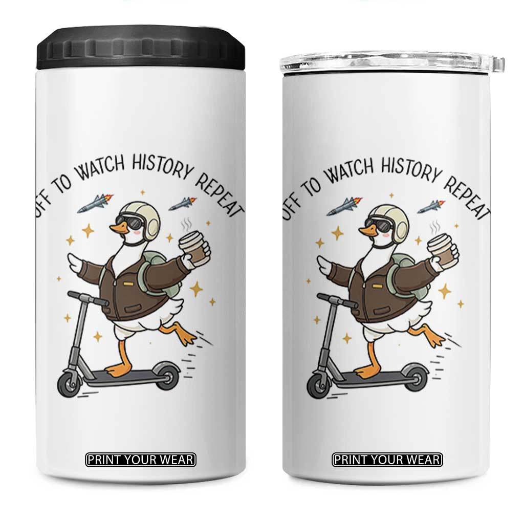 Funny Goose Support Freedom Meme 4 in 1 Can Cooler Tumbler Off To Watch History Repart TS14 One Size: 16 oz White Print Your Wear