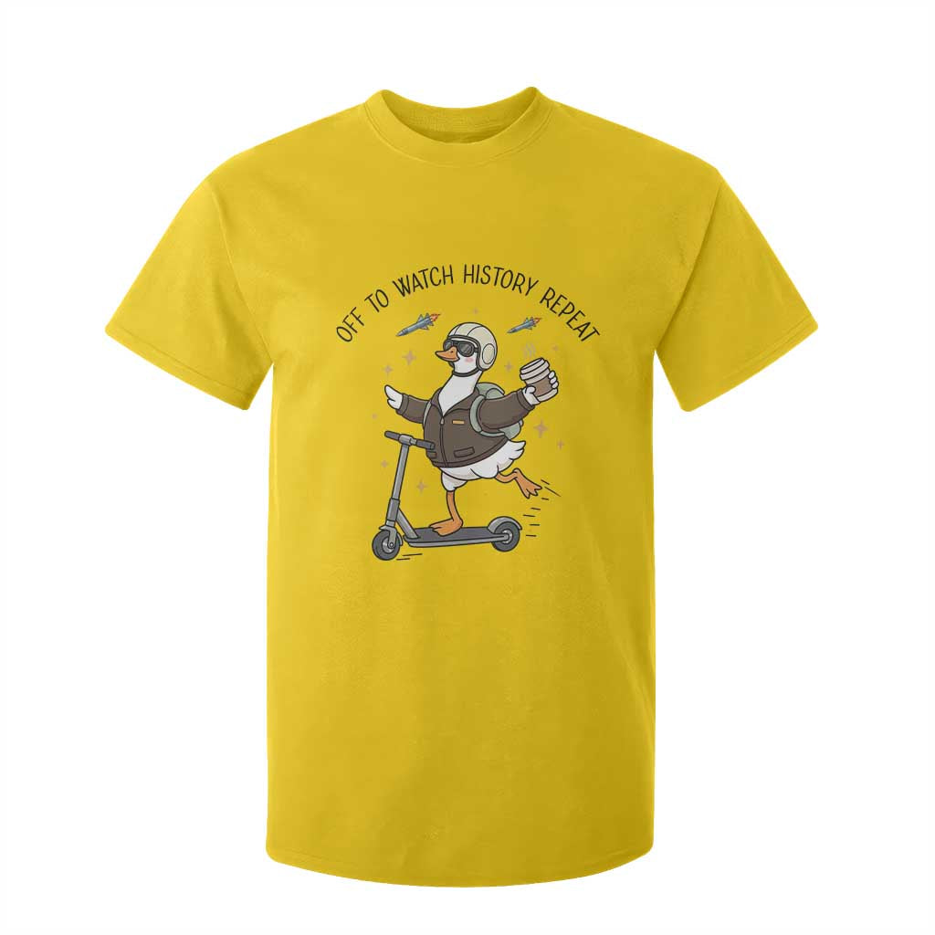Funny Goose Support Freedom Meme T Shirt For Kid Off To Watch History Repart TS14 Daisy Print Your Wear