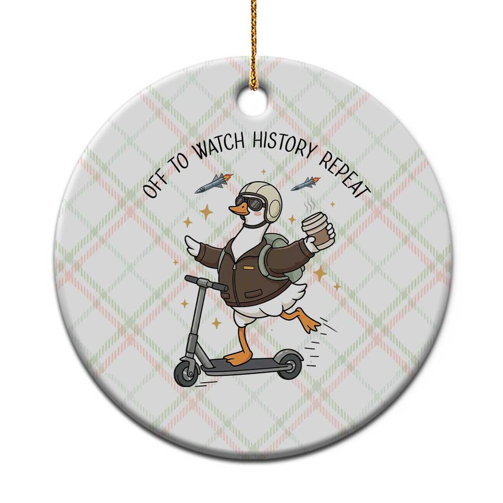 Funny Goose Support Freedom Meme Ceramic Ornament Off To Watch History Repart TS14 1pc Christmas Plaid Print Your Wear